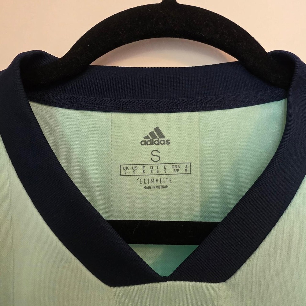 Adidas Tango Advanced Soccer Jersey Small Clear Mint Climalite - Picture 6 of 8